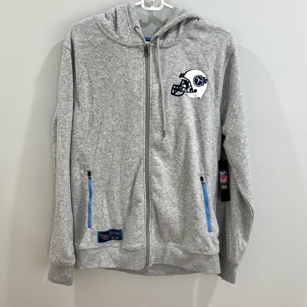 NFL Team Apparel Tennessee Titans gray logo full zip hoodie size small NWT